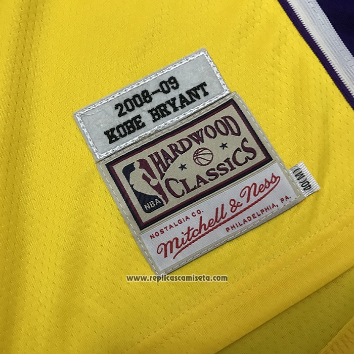 Camiseta Los Angeles Lakers Kobe Bryant #24 Mitchell & Ness Amarillo